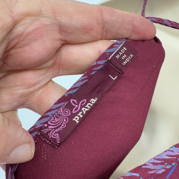 Prana Nari Midi Dress purple pink  Womens Size Large  Sundress Halter Lightweigh - Picture 9 of 13